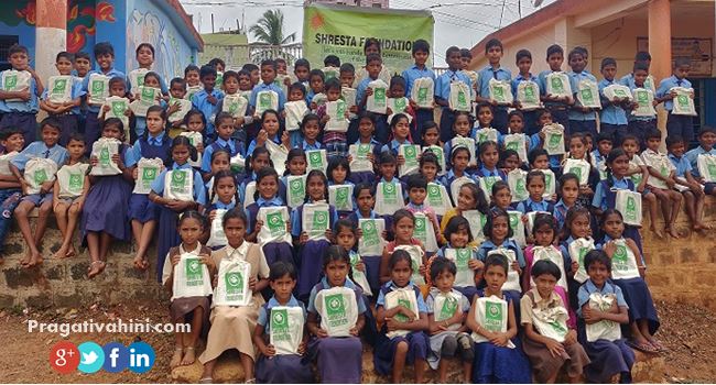 Distribution of school supplies to government school students