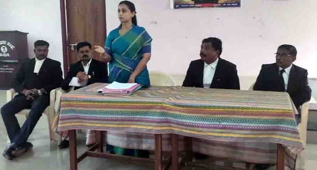 Lawyer's Meeting at the Hukkeri Sabhabavan - Pragati Vahini