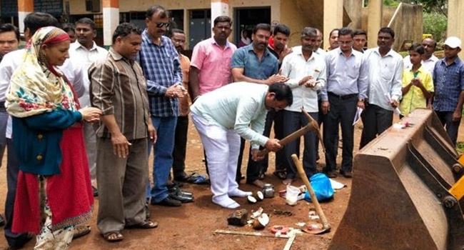 inauguration for School building works From MLA Anila Benake