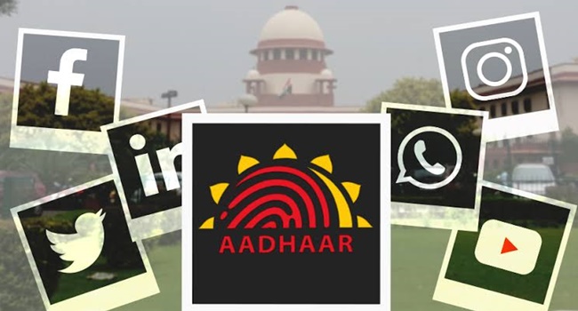 Aadhaar link to social media